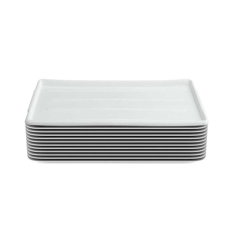 Plastic Platter - 12" x 24" x 3/4" - Pack of 12